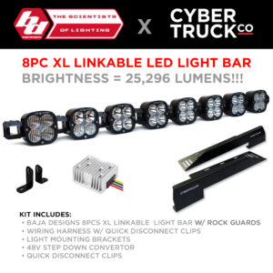 CYBERTRUCKco x Baja Designs 8pc XL Linkable LED Light Bar Kit