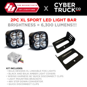 CYBERTRUCKco x Baja Designs XL Sport Fog / Ditch Light Kit