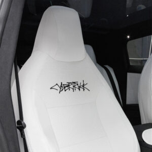 Leather Seat Covers w/ Full Coverage (Back & White)